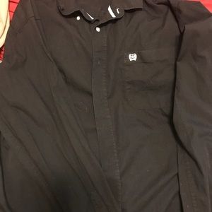 Large Cinch button up. Black